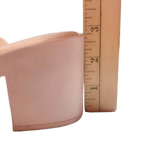 Y2K Baja East By Melissa Python Textured Chunky Block Heel Sandal 9 Y2K - Picture 9 of 9